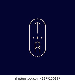 TR wedding lie monogram with high quality professional design that will print well across any print media