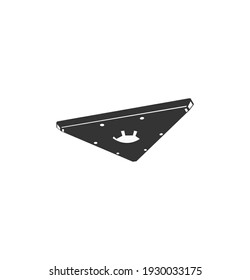 Tr-3b Black Triangle Ufo Silhouette Vector On A White Background