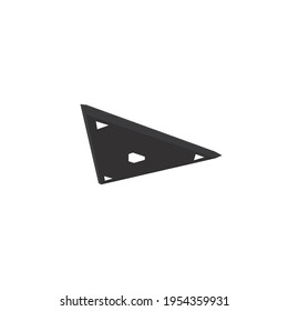 Tr-3b Black Triangle Ufo Silhouette Vector On A White Background