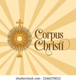 trabalho de letras para corpus christi em fundo roxo. Translation : text design for corpus christi on yellow background