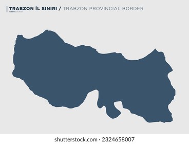 
Trabzon province of Turkey, province map.