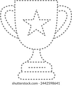 trac and color trophy for design your Kindergarten worksheet.