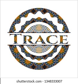 Trace arabesque style emblem. arabic decoration.