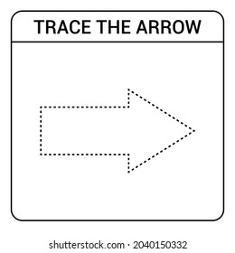 trace the arrow worksheet preschool. Kindergartens educational game for kids
