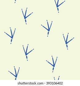 Trace of Birds, Seamless Vector Pattern.