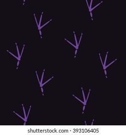 Trace of Birds, Seamless Vector Pattern.