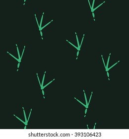 Trace of Birds, Seamless Vector Pattern.