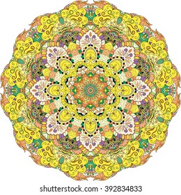  Trace bracing usable doodling mehndi pattern. Vector.