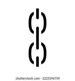 vector de icono de glifo de cadena de seguimiento. señal de cadena de seguimiento. ilustración de símbolo aislado