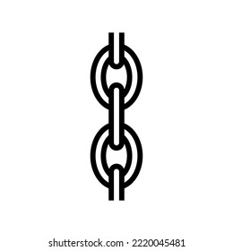 trace chain line icon vector. trace chain sign. isolated contour symbol black illustration