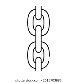 trace chain line icon vector. trace chain sign. isolated contour symbol black illustration