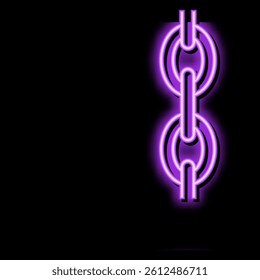 trace chain neon light sign vector. trace chain illustration