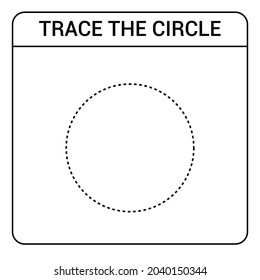 trace the circle worksheet preschool. Kindergartens educational game for kids