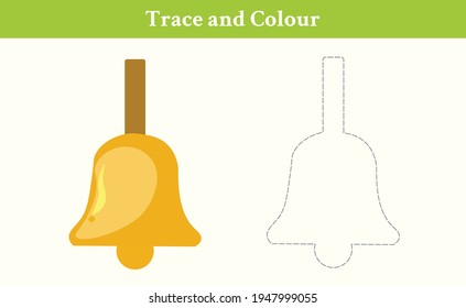 Trace and Color bell Free Vector