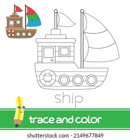 trace and color book for kids activity