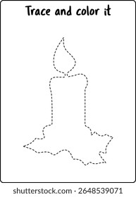 Trace and Color Christmas Bells Activity