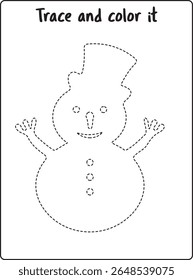 Trace and Color Christmas Bells Activity