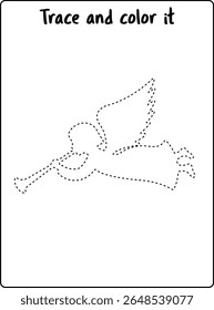 Trace and Color Christmas Bells Activity