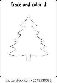 Trace and Color Christmas Bells Activity