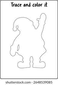 Trace and Color Christmas Bells Activity