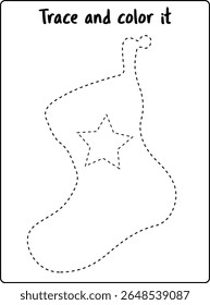 Trace and Color Christmas Bells Activity