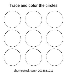 trace and color the circles