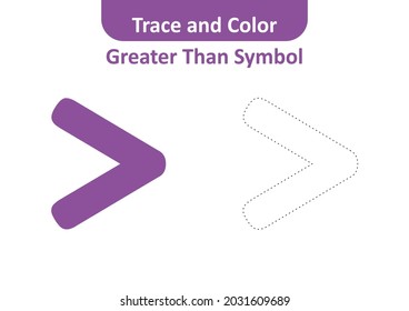 Trace and color, greater than symbol vector