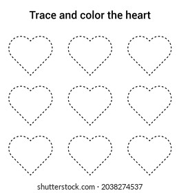 Trace Color Hearts Stock Vector (Royalty Free) 2038274537 | Shutterstock