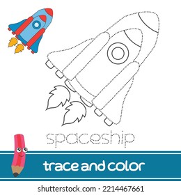 trace and color for kids activity