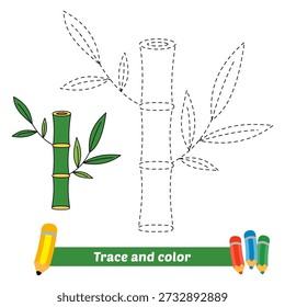 Trazo y color para los niños, Vector de bambú