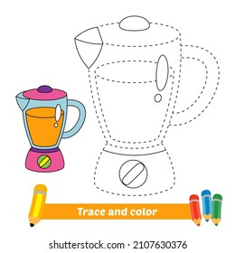 Trace and color for kids, blender vector
