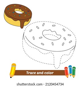 Spur und Farbe für Kinder, Donusvektor