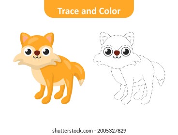 Spur und Farbe für Kinder, Fuchsvektor