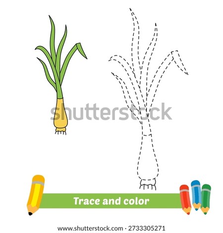 trace and color for kids, lemongrass vector