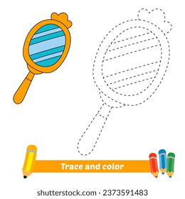 trace and color for kids, mirror vector