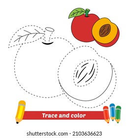Rastreo y color para niños, vector nectarino