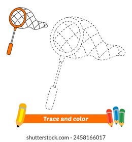 trace and color for kids, net vector