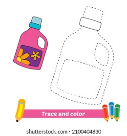 Rastreo y color para niños, vector de suavizado