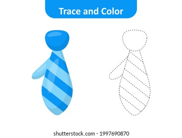 Rastreo y color para niños, vector de empate