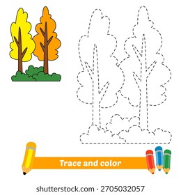 Spur und Farbe für Kinder, Baumvektor
