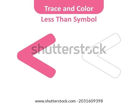 Trace and color, less than symbol vector
