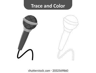 Trace and color, microphone vector