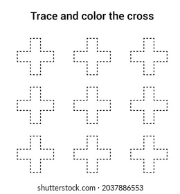 trace and color the shape