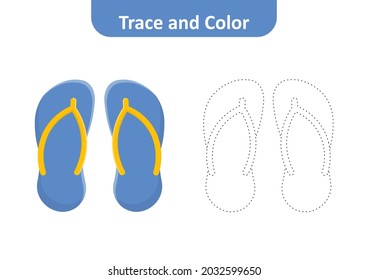 Rastreo y color, vector de zapatillas