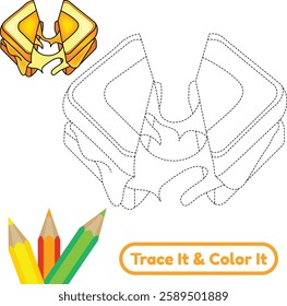 Trace and color this beautiful cheese pull vector! A perfect melted cheese illustration for coloring, digital art, and fun designs. #cheesepull #vector #traceandcolor