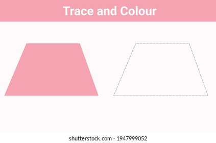Trace and Color Trapezoid Free Vector