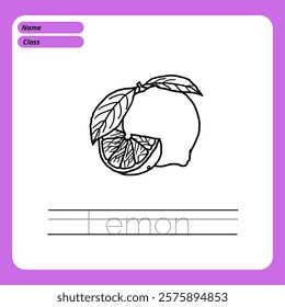 Trace and Color the Words, A Fun and Interactive Activity for Kids to Enhance Their Learning, Creativity, and Fine Motor Skills While Exploring New Words