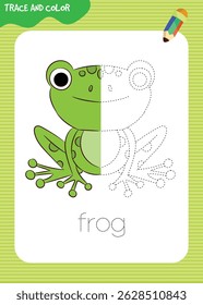 Trace and color worksheet for kids