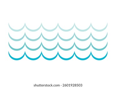 Trace of dark and light blue sea waves