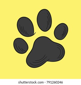 Trace from the dog's paw. Vector illustration